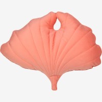 Almofada Folha de Ginko - Veludo Coral 